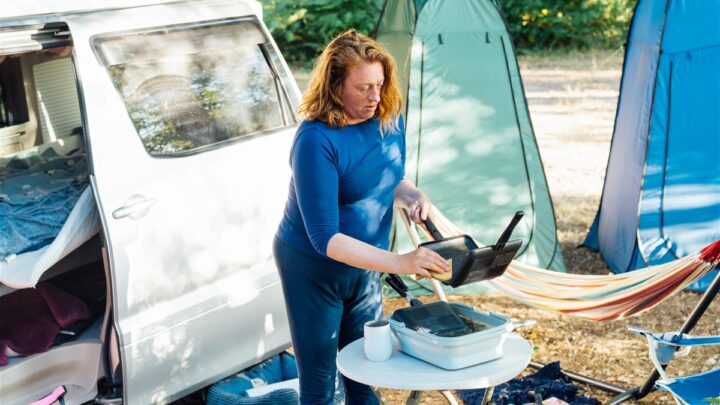 Adaptateur borne camping essentiel pour camping-caristes en voyage