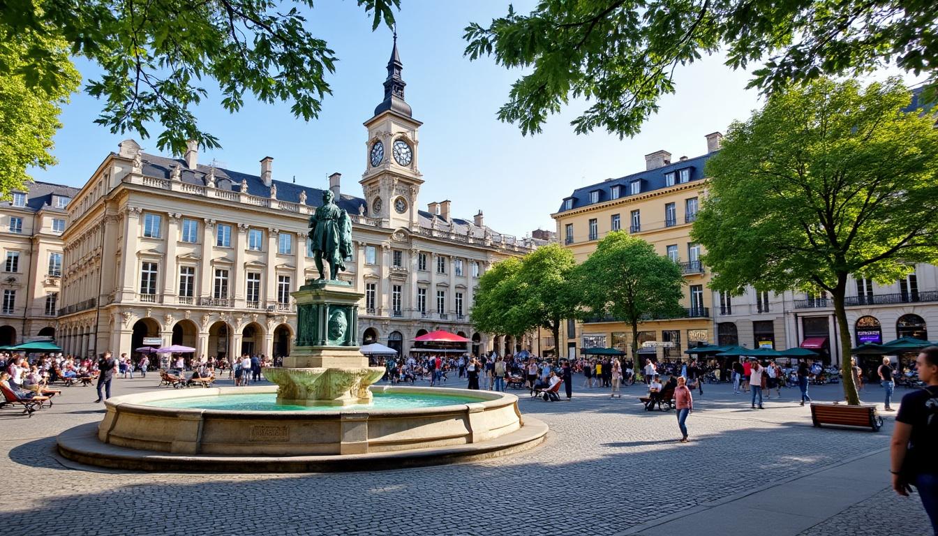 découvrez la fontaine bartholdi, un chef-d'œuvre emblématique situé sur la place des terreaux à lyon. plongez dans son histoire riche et son impact en tant que source d'inspiration artistique pour des générations d'artistes et de visiteurs.
