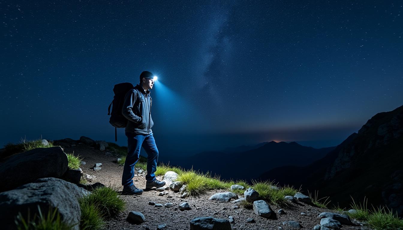 découvrez notre lampe frontale de voyage, l'accessoire indispensable pour vos randonnées nocturnes et en cas de pannes de courant. léger, puissant et rechargeable, il vous garantit une visibilité optimale tout en gardant les mains libres pour plus de sécurité et de confort lors de vos aventures.