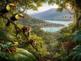 découvrez la faune spectaculaire de la péninsule osa au costa rica en prenant puerto jimenez comme point de départ pour une aventure inoubliable au cœur de la nature sauvage.