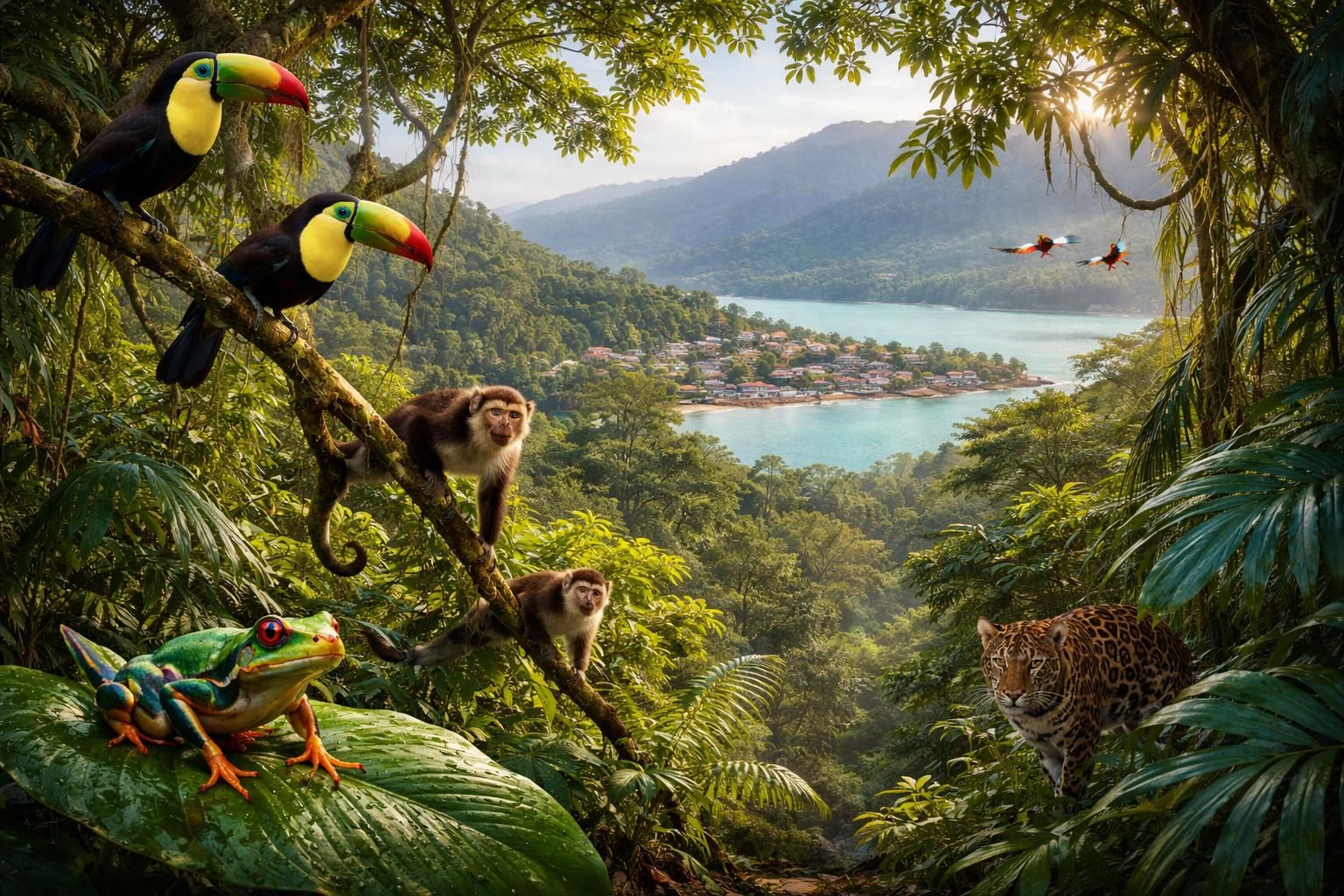 découvrez la faune spectaculaire de la péninsule osa au costa rica en prenant puerto jimenez comme point de départ pour une aventure inoubliable au cœur de la nature sauvage.